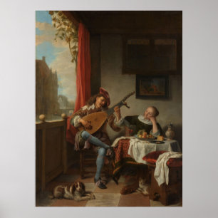 The Lute Player — Frans Hals (c.1623) Poster
