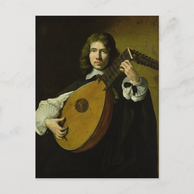 The Lute-Player Postcard (Front)