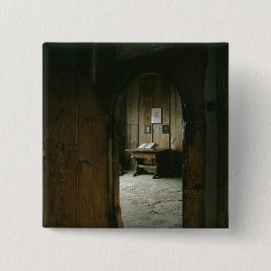The Luther Room in the Wartburg Castle 15 Cm Square Badge