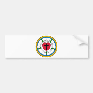 The Luther Rose Lutheranism Martin Luther Bumper Sticker