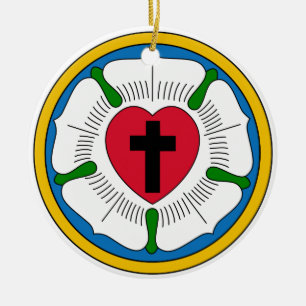 The Luther Rose Lutheranism Martin Luther Ceramic Tree Decoration