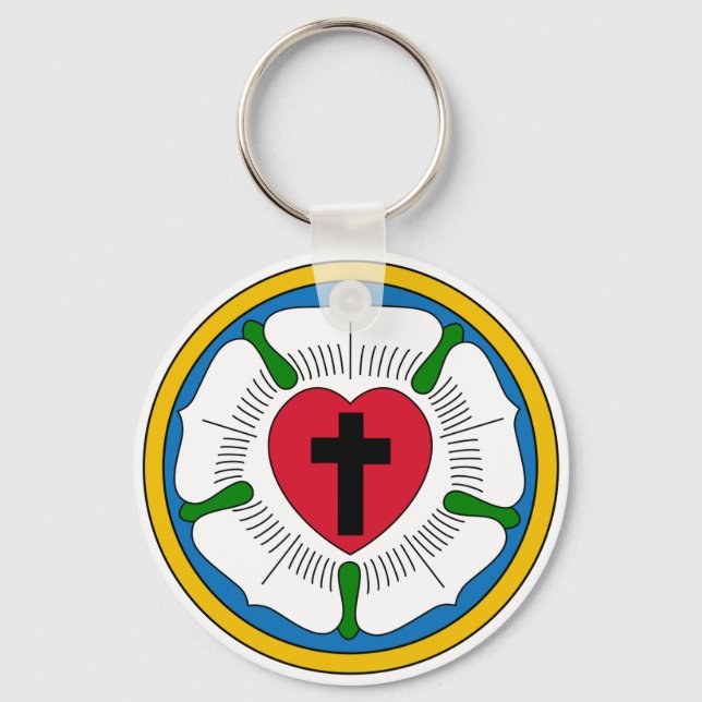 The Luther Rose Lutheranism Martin Luther Key Ring (Front)