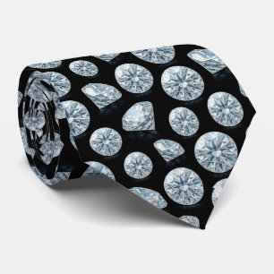The Luxury Man   Formal Black Tie Diamond Neck Tie