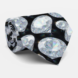 The Luxury Man   Formal Black Tie Diamond Neck Tie