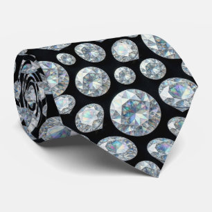 The Luxury Man   Formal Black Tie Diamond Neck Tie