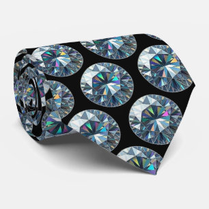 The Luxury Man   Formal Black Tie Diamond Neck Tie