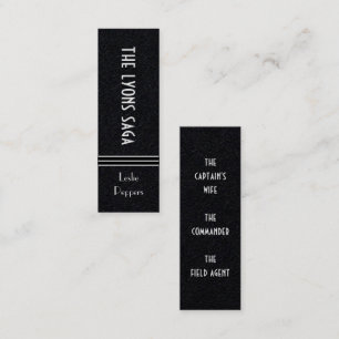 The Lyons Saga by Leslie Peppers Bookmark Mini Business Card