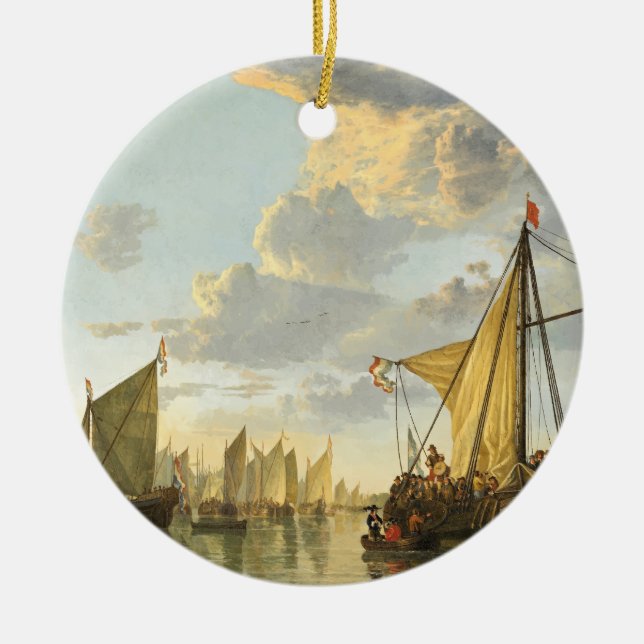The Maas at Dordrecht Ceramic Ornament (Front)