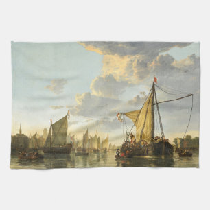 The Maas at Dordrecht Tea Towel