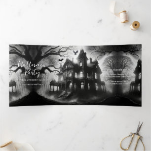 The Macabre Manor Halloween Party Invitation