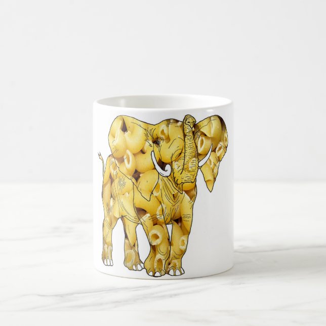 The Macaroni Noodle Elephant-mug Coffee Mug (Center)