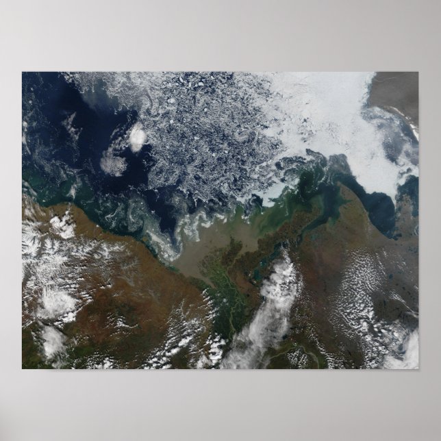 The Mackenzie River empties into Mackenzie Bay Poster (Front)