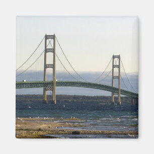 The Mackinac Bridge spanning the Straits of 4 Magnet