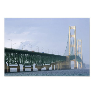 The Mackinac Bridge spanning the Straits of Photo Print