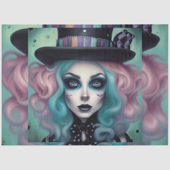 The Mad Hat Maker Wonderland Decoupage Paper  (Front)