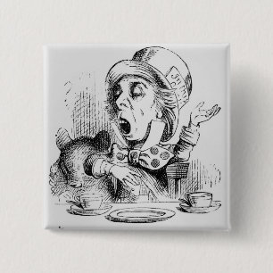 The Mad Hatter 15 Cm Square Badge