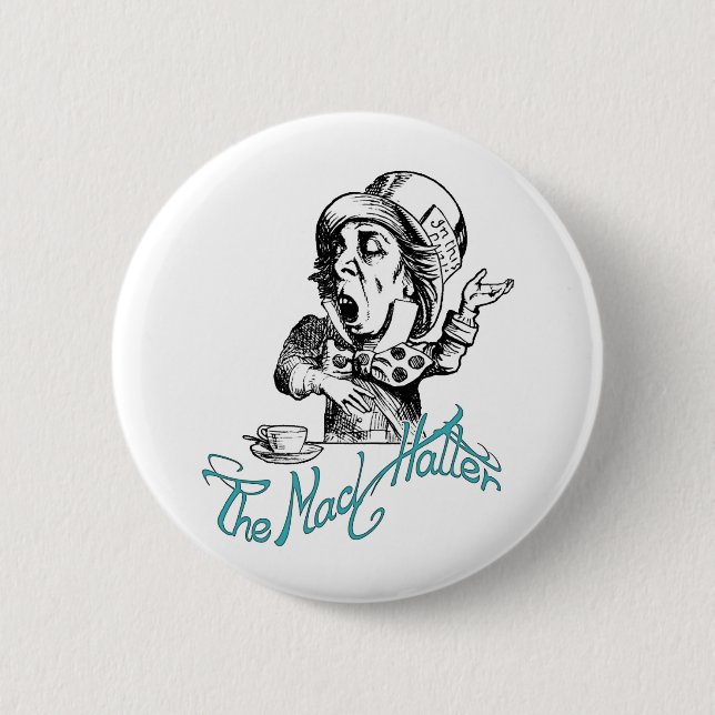 The Mad Hatter 6 Cm Round Badge (Front)