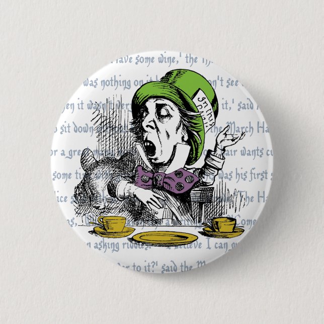 The Mad Hatter Button (Front)