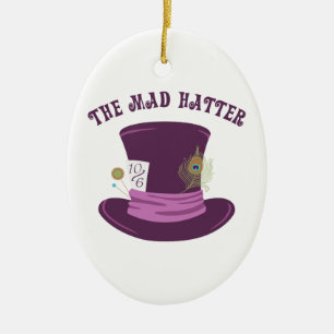 The Mad Hatter Ceramic Tree Decoration