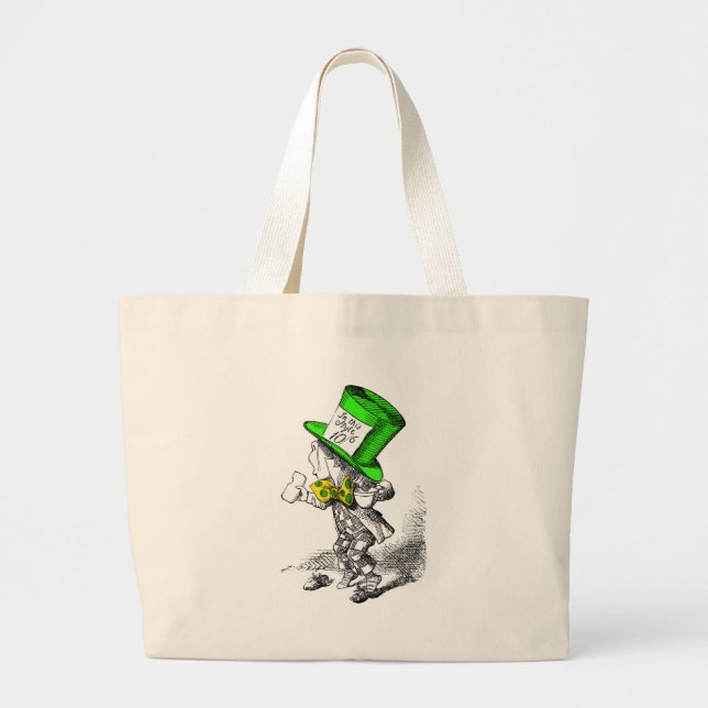 The Mad Hatter Large Tote Bag (Front)