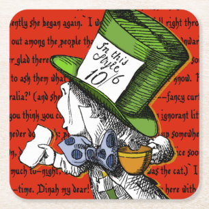 The Mad Hatter Trivet Square Paper Coaster