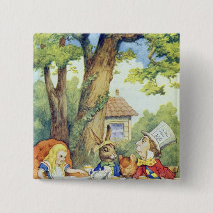The Mad Hatter's Tea Party 15 Cm Square Badge