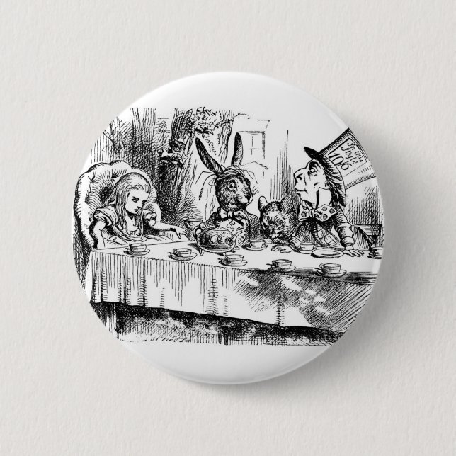 The Mad Hatter's Tea Party 6 Cm Round Badge (Front)
