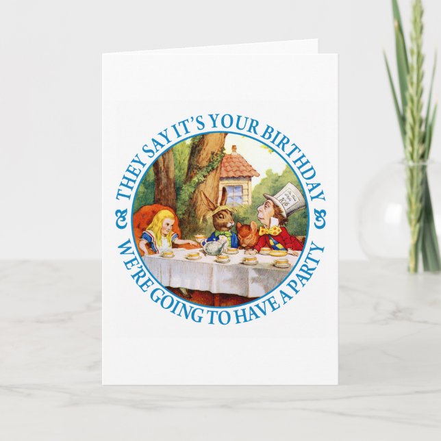 THE MAD HATTER'S TEA PARTY CARD (Front)