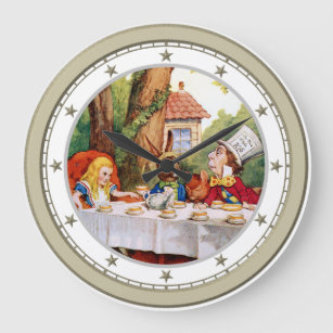 The Mad Hatter's Tea Party Clock