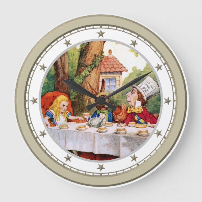The Mad Hatter's Tea Party Clock (Front)