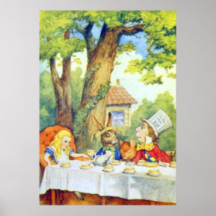 The Mad Hatters Tea Party Full Colour Poster