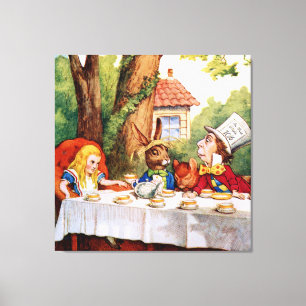 The Mad Hatter's Tea Party in Alice in Wonderland Canvas Print