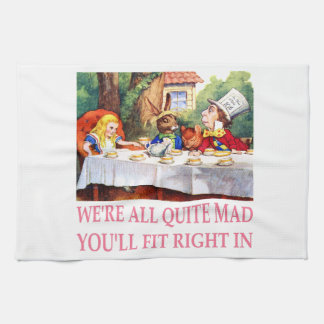 The Mad Hatter's Tea Party in Alice in Wonderland Tea Towel