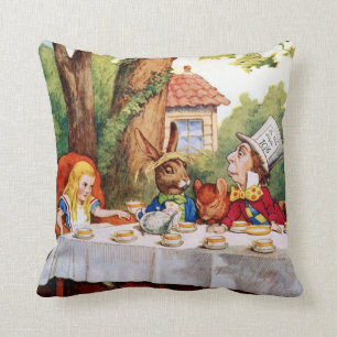 The Mad Hatter's Tea Party in Wonderland Cushion