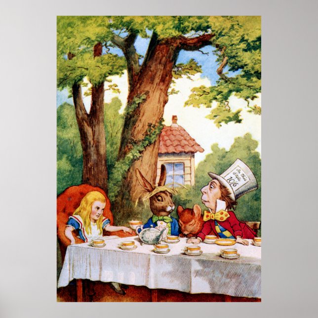 The Mad Hatter's Tea Party in Wonderland Poster (Front)