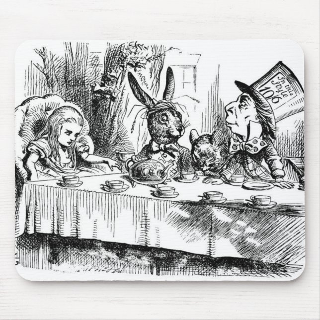The Mad Hatter's Tea Party Mouse Pad (Front)