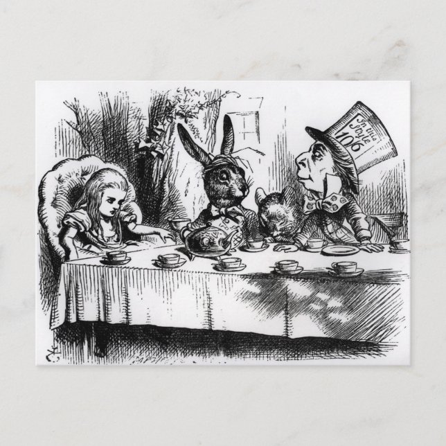The Mad Hatter's Tea Party Postcard (Front)