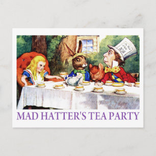 THE MAD HATTER'S TEA PARTY POSTCARD