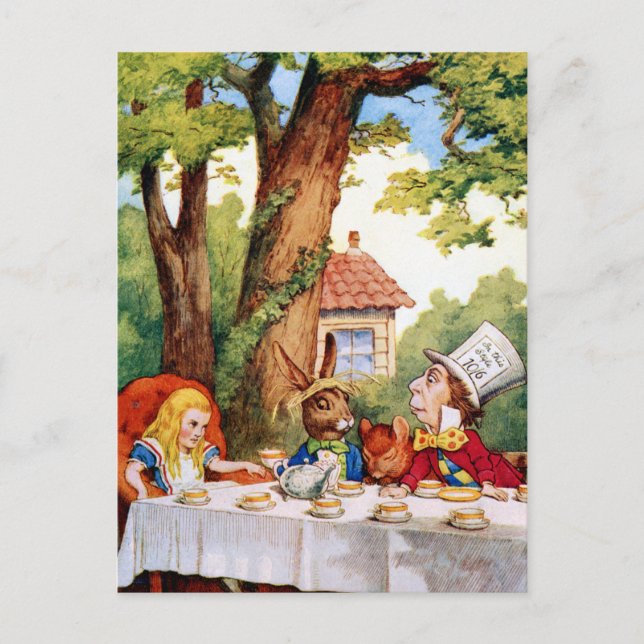 THE MAD HATTER'S TEA PARTY POSTCARD (Front)