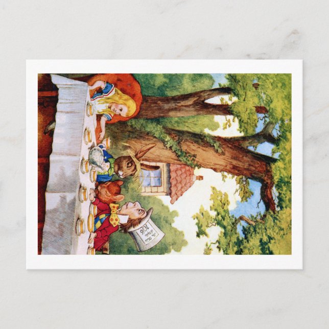 THE MAD HATTER'S TEA PARTY POSTCARD (Front)