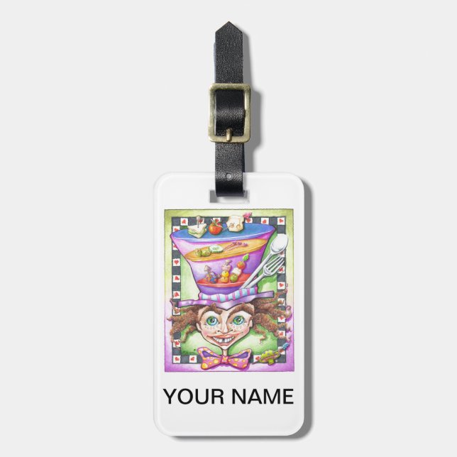 The MAD PLATTER Luggage Tag (Front Vertical)