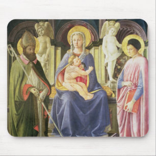 The Madonna and Child with SS. Clement and Justin, Mouse Pad