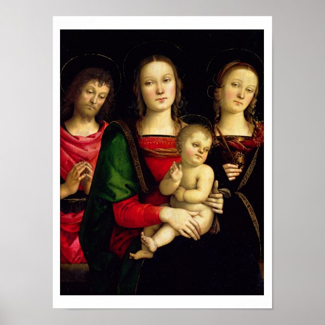 The Madonna and Child with St. John the Baptist an Poster (Front)