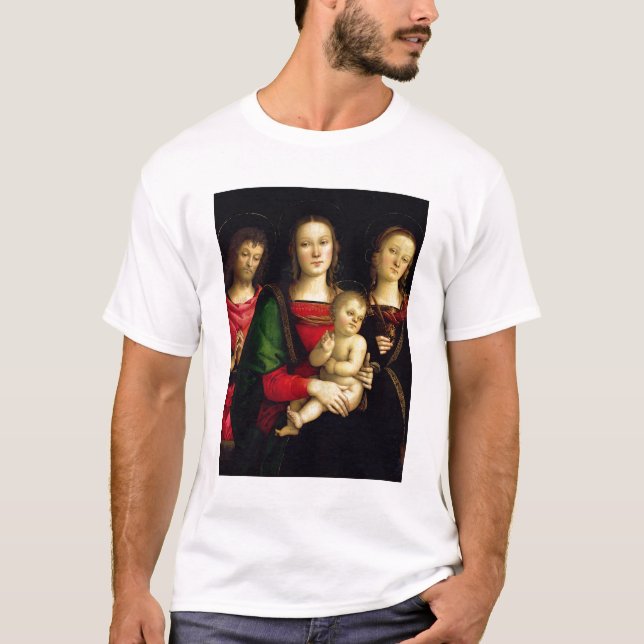 The Madonna and Child with St. John the Baptist an T-Shirt (Front)