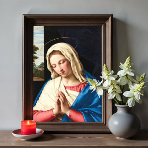 The Madonna at prayer, a landscape beyond Poster