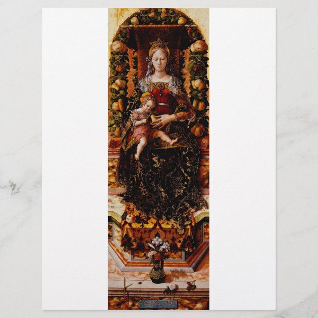 The Madonna della Candeletta by Carlo Crivelli Flyer (Front)