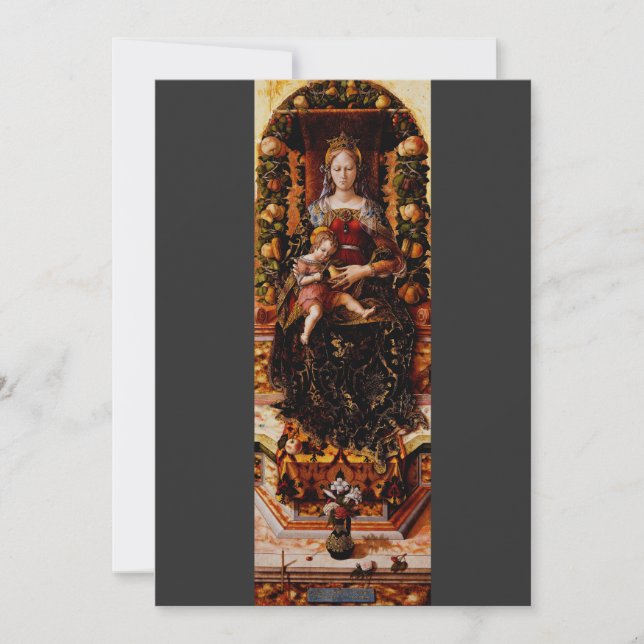 The Madonna della Candeletta by Carlo Crivelli Invitation (Front)