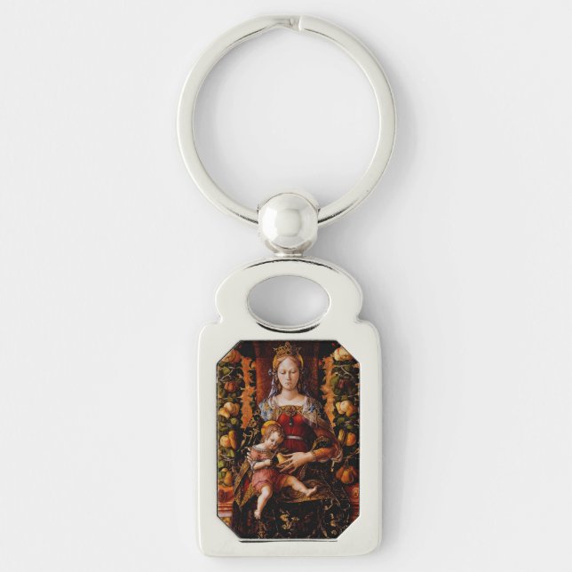 The Madonna della Candeletta by Carlo Crivelli Key Ring (Front)