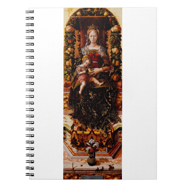 The Madonna della Candeletta by Carlo Crivelli Notebook (Front)