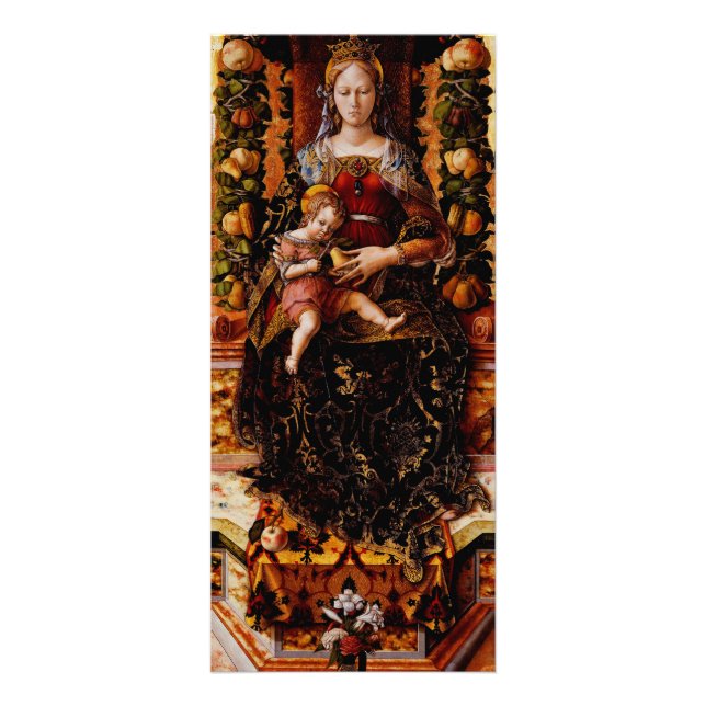 The Madonna della Candeletta by Carlo Crivelli Rack Card (Front)